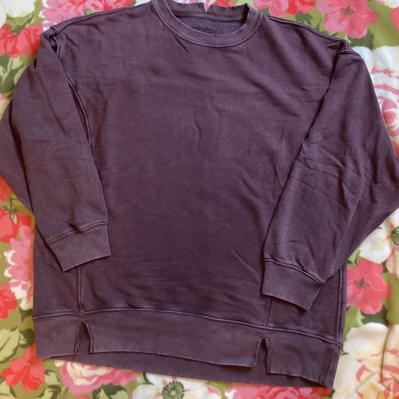 aerie The Chill Boxy Sweatshirt in Cocoa Brown * EUC* Small - Picture 5 of 8